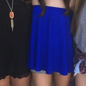 Off the Shoulder Royal Blue Top